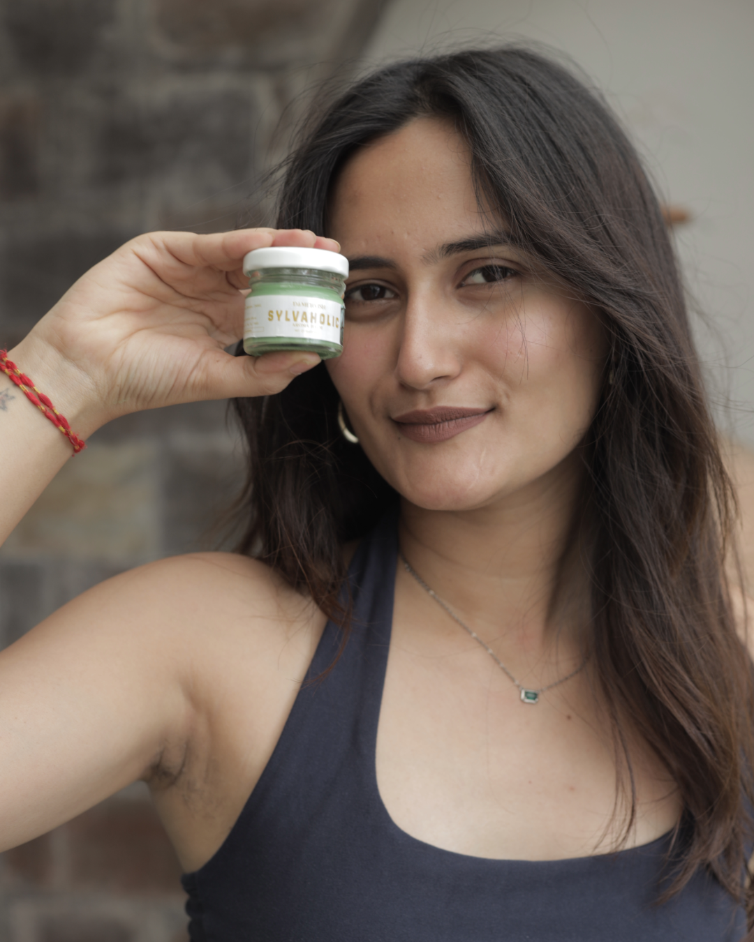 Sylvaholic solid perfume by Dã Mehvish with female model